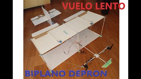 Como Hacer Un Avion Biplano De Vuelo Lento Con Laminas De Depron