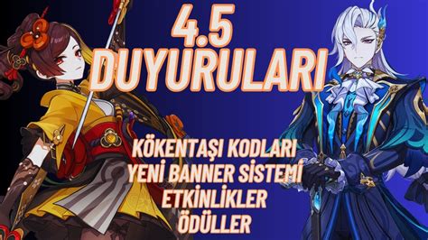 Yeni Banner Sistemi Gelecek Karakterler Kodlar M Z Zet Genshin