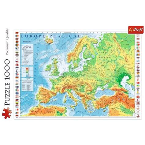 Trefl Mapa Fizyczna Europy Element W Puzzle Niskie Ceny