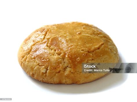 Traditional Brazilian Corn Bread Broa De Milho Isolated On White