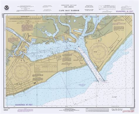 Cape May Harbor Old Map Nautical Chart Ac Harbors New