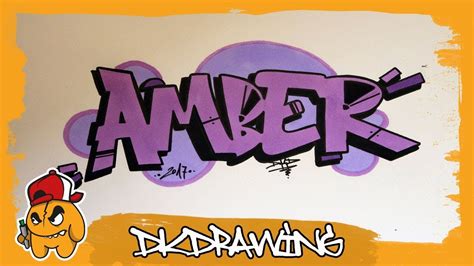 Graffiti Tutorial How To Draw Graffiti Names Amber 36 Youtube