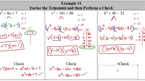 9 2 Factoring Quadratics Monic Trinomials Youtube