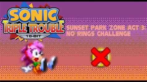 Sonic Triple Trouble 16 Bit Sunset Park Zone Act 3 No Rings