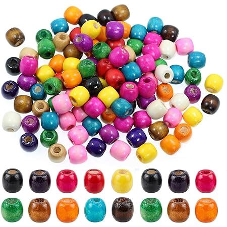 Amazon Pcs Large Hole Wood Beads Betterjonny Assorted Color