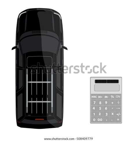 Vector Illustration Car Loan Concept Black Stock Vector Royalty Free