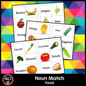 Noun Match By Tales From Miss D Teachers Pay Teachers