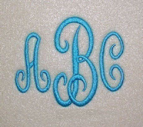 Classic Embroidery Machine Monogram Alphabet Font Set Instant