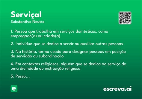 O Que Significa Serviçal - Serviçal - Significado e Sinônimo - escreva.ai