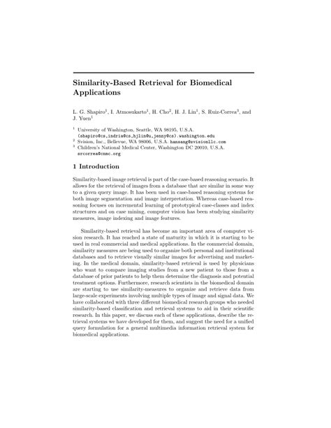 Pdf Similarity Based Retrieval For Biomedical Applications