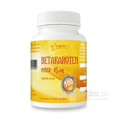 Nutricius Betakarot N Extra Mg Tbl Etabletka