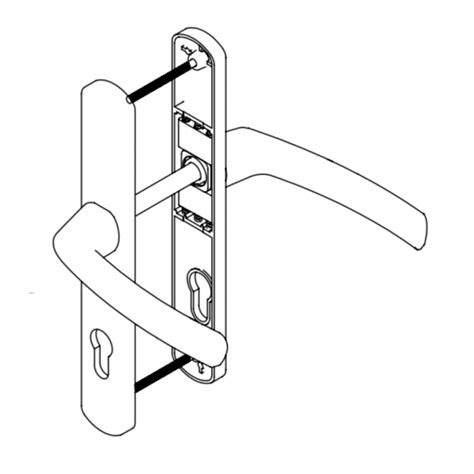 DOOR HANDLE AL JUMBO LARA 85 MM AXIS LONG WIDE 8022 Windoform