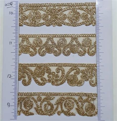 Golden Fancy Lace For Saree Width Inch At Rs Piece In Surat