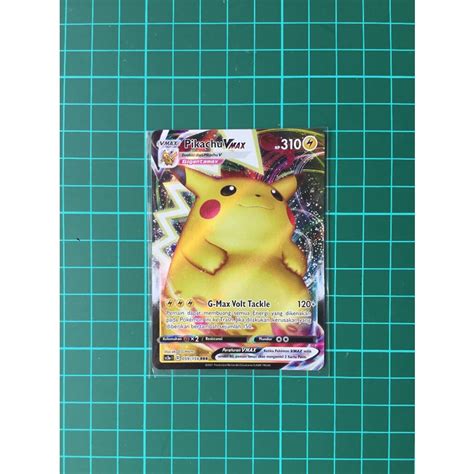 Jual Pikachu Vmax Rrr Kartu Pokemon Tcg Indonesia V Max Shopee Indonesia