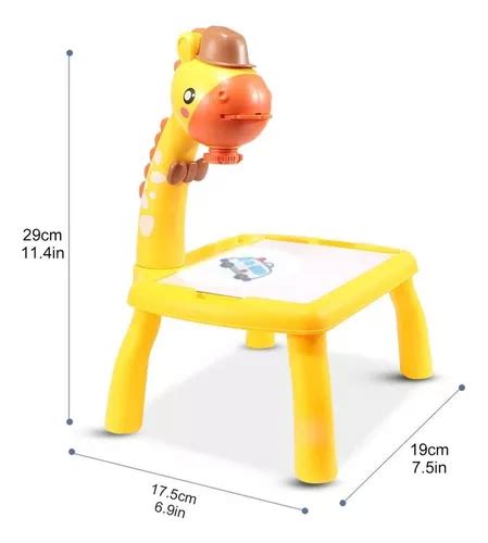 Mesa De Dibujo Infantil Proyector Creativo Jirafa Led Cuotas Sin Inter S