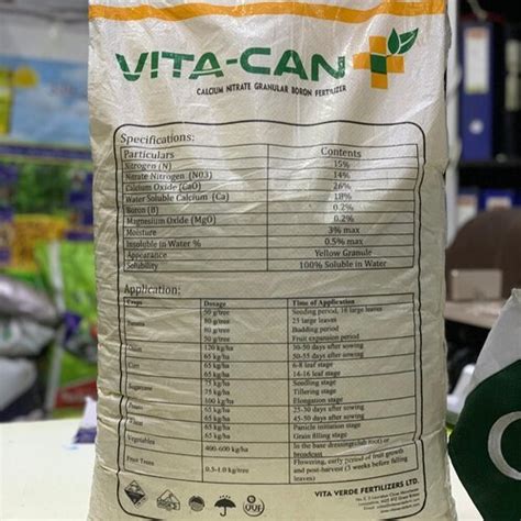 Vita Can Calcium Nitrate Granular Fertilizer Kg Vita Verde