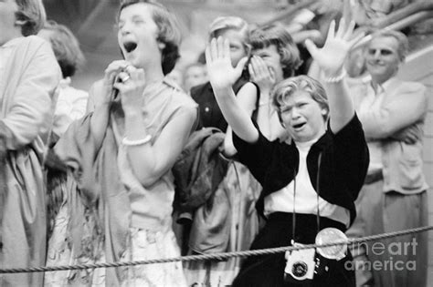 Elvis Presley Fans Reacting To His Performance Photograph By The