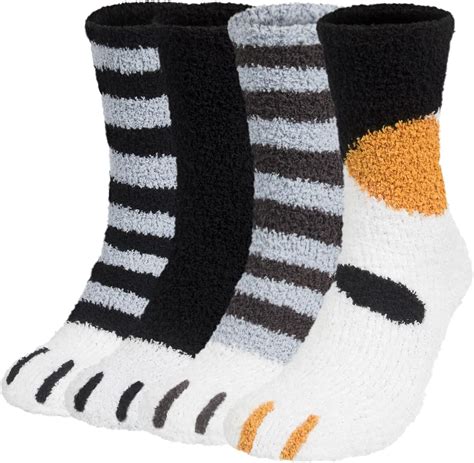 Justay Comf 4 Paires Chaussette Hommes Hiver Chaude En Peluche Epaisse