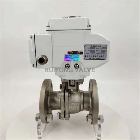 Electric Actuator Flanged Ball Valve Zhejiang Ruitong Valve Co Ltd