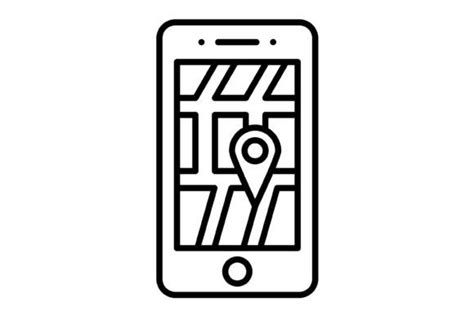 Mobile Map Outline Icon Graphic By Maan Icons · Creative Fabrica