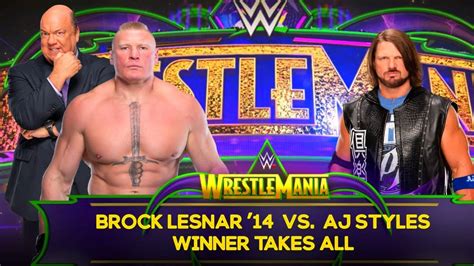 Wwe K Brock Lesnar Vs Aj Styles Champion Vs Champion Winner