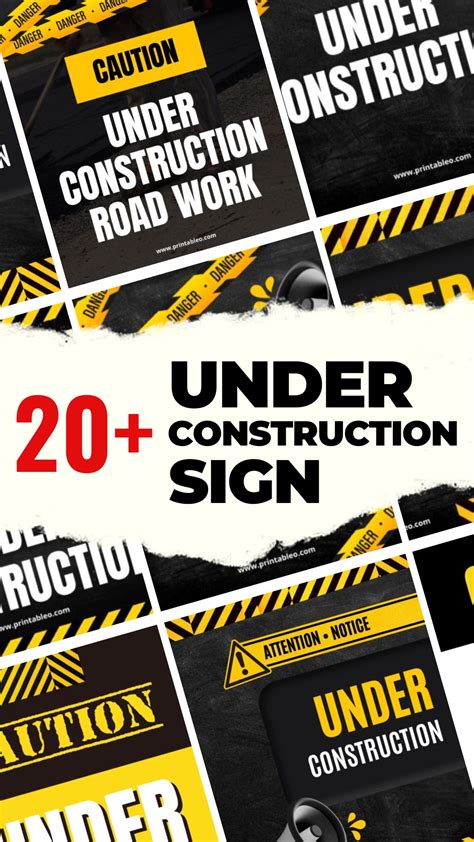 20+ Under Construction Sign - Printableo.Com