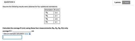 Solved Question 5 1 Points Saved Assume The Following