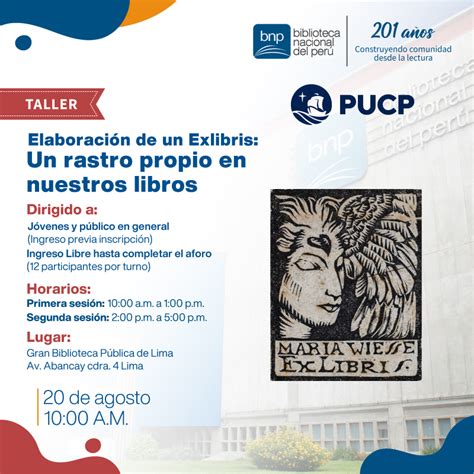 Biblioteca Nacional 🇵🇪 On Twitter 📣 201 AÑos De La Bnp📚🇵🇪 🔵inscríbete En Este Taller De