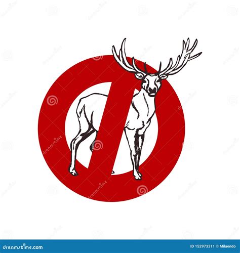 Stop Hunting Wild Animals X Deer Skull Hunting Weapons Silhouette