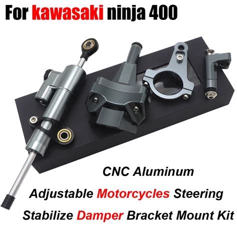 Kits de suporte para motocicleta cnc amortecedor de direção liga de