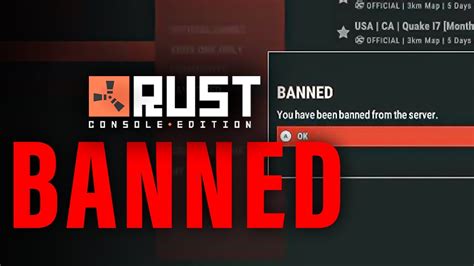 How I Got Banned On Rust Console Youtube