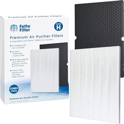 Fette Filter Premium True Hepa Replacement Filter Compatible With