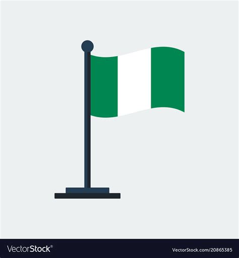 Flag of nigeriaflag stand Royalty Free Vector Image