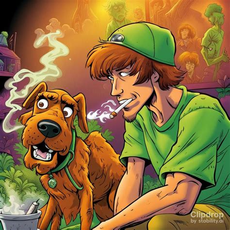 shaggy and scooby doo smoking weed (clipdrop ‘comic book’ filter) : r ...