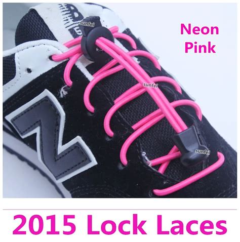 2015 Single Hole Lock Laces~50 Lace colors~No Tie Elastic Shoelace with ...