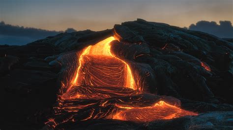 Hintergrundbilder Vulkan Lava Feurig Schmelzen Feuer 1920x1080