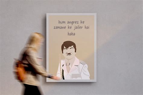 Sholay Movie Poster Asrani Angrez Ke Zamane Ke Jailer Desi - Etsy