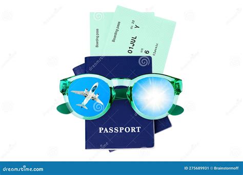 Passports Boarding Pass Dollars Pen Lying On Wooden Table Royalty