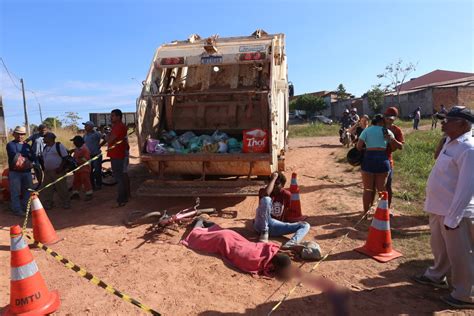 Caminhão de lixo atropela e mata jovem no bairro Coca cola Correio