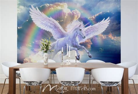 Rainbow Pegasus Wallpaper Wall Mural By Magic Murals