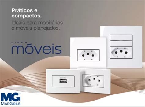 Tomada Para Movel A Margirius Branco Painel Embutir C R Em