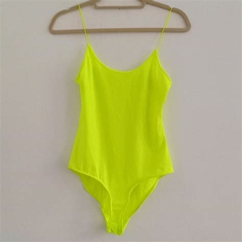 Heart And Hips Tops Heart Hips Neon Spaghetti Straps Bodysuit Top