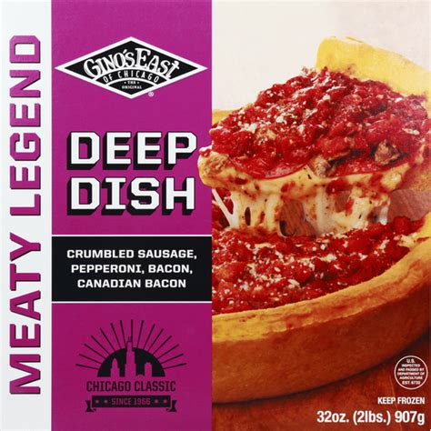 Gino's East of Chicago Pizza, Deep Dish, Meaty Legend (32 oz) - Instacart