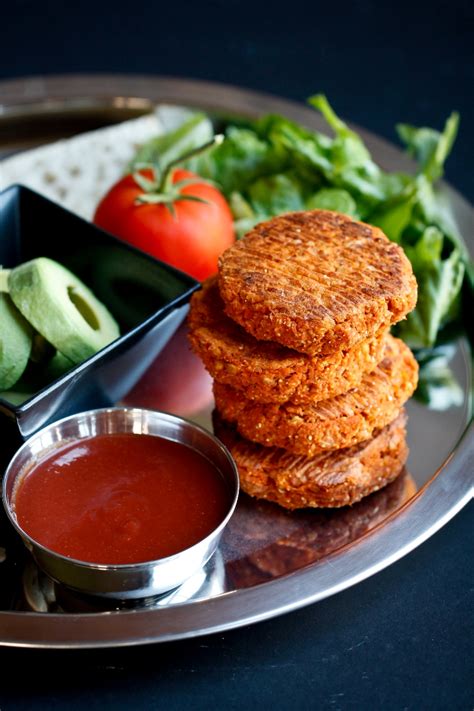 Smoky Barbecue Sweet Potato Chickpea Burgers