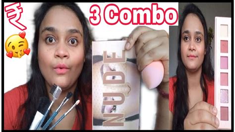 3 Ka Makeup Combo Under Meesho Products Nude Eye PaletteNew