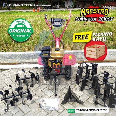 Jual Mesin Traktor Mini Cultivator MAESTRO ZC100T Mesin Bajak Sawah