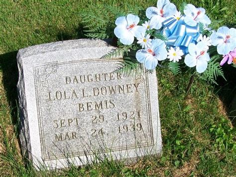 Lola Lorene Downey Bemis 1921 1939 Find A Grave Memorial