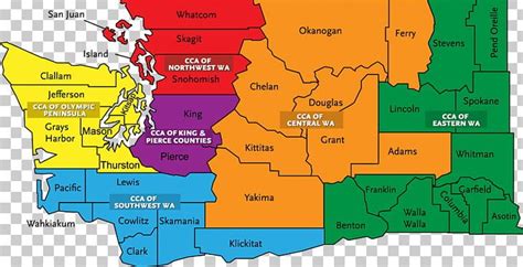 Child Care Aware Of Washington Map Region Southwest Washington ...