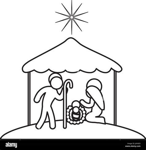 Christmas manger symbol Stock Vector Image & Art - Alamy