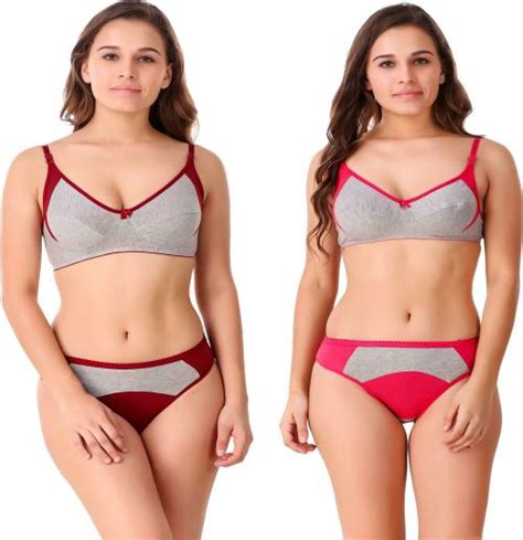 Buy Tace Women Multicolor Self Design Cotton Blend Pack Of Lingerie